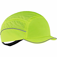 Ergodyne Skullerz 8955 Lightweight Bump Cap Hat Recommended for: Food Processing, Manufacturing, Inspection, Home - Standard - Head, Impact, Heat Protection - Hook & Loop Closure - High-density Polyethylene (HDPE), Polyester Mesh - Lime - Lightwei (23330)