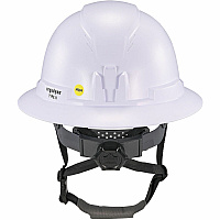 Ergodyne Skullerz 8963-MIPS Type 2 Full-Brim Safety Helmet Recommended for: Construction, Utility, Oil & Gas, Forestry, Mining, General Purpose - Head, Impact, Sun, Rain Protection - Expanded Polystyrene Foam (EPS) - White - Adjustable Ratchet, Ra (60600)