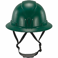 Ergodyne Skullerz 8963-MIPS Type 2 Full-Brim Safety Helmet Recommended for: Construction, Utility, Oil & Gas, Forestry, Mining, General Purpose - Head, Impact, Sun, Rain Protection - Expanded Polystyrene Foam (EPS) - Green - Adjustable Ratchet, Ra (60605)