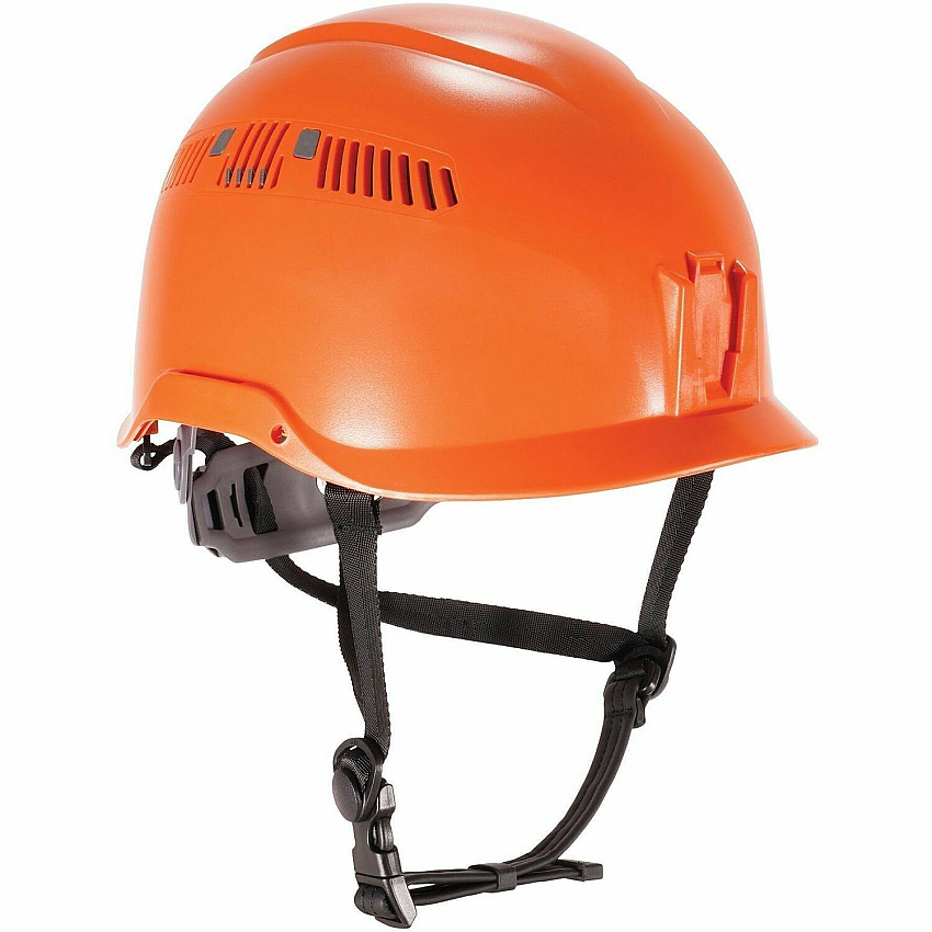 Ergodyne Skullerz 8977 Type 2 Safety Helmet Recommended for: Construction, Utility, Oil & Gas, Forestry, Mining, General Purpose - Impact, Head Protection - Expanded Polystyrene Foam (EPS) - Orange - Chin Strap, Breathable, Lightweight, Comfortabl (60363)