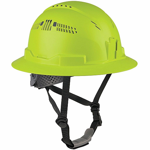 Ergodyne Skullerz 8964 Type 2 Safety Helmet Recommended for: Construction, Utility, Oil & Gas, Forestry, Mining, General Purpose - Impact, Sun, Rain, Head Protection - Expanded Polystyrene Foam (EPS), Polyester - Lime - Impact Resistant, Adjustabl (60561)
