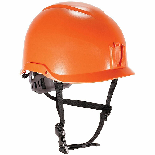 Ergodyne Skullerz 8976 Type 2 Safety Helmet Recommended for: Construction, Utility, Oil & Gas, Forestry, Mining, General Purpose - Impact, Head Protection - Expanded Polystyrene Foam (EPS) - Orange - Chin Strap, Lightweight, Comfortable, Sweatband (60361)