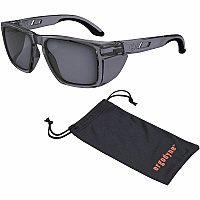 Ergodyne Skullerz SIXTEN Anti-Scratch & Enhanced Anti-Fog Safety Recommended for: Outdoor, Construction, Landscaping, Carpentry, Woodworking, Boating, Skiing, Fishing, Hunting, Shooting, Sport - Fog, Impact, Eye, Ultraviolet, UVA, UVB, UVC, Sun Pr (58211)