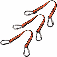 Ergodyne Squids 3154 Web Lanyard 5.07 lb Load Capacity - Small (S) - Tether Attachment - Orange - Nylon - 3 Pack (19266)