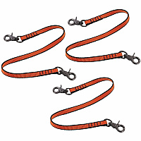Ergodyne Squids 3153 Web Lanyard 5 lb Load Capacity - Medium (M) - Hook Attachment - Orange - Nylon - 3 Pack (19264)