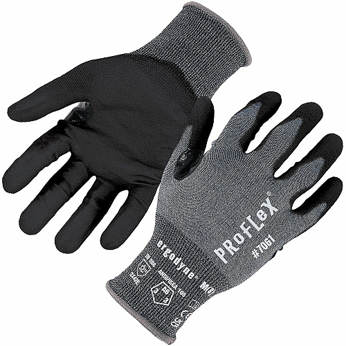 Ergodyne ProFlex 7061 PU Coated Cut-Resistant Gloves Cut, Abrasion, Hand Protection - Polyurethane Coating - 8 Size Number - Medium Size - Polyurethane - Blue - Touchscreen Capable - Reinforced Thumb Saddle, Machine Washable, Slash Resistant, Cut  (10323)