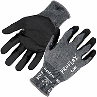 Ergodyne ProFlex 7061 PU Coated Cut-Resistant Gloves Cut, Abrasion, Hand Protection - Polyurethane Coating - 9 Size Number - Large Size - Polyurethane - Blue - Touchscreen Capable - Reinforced Thumb Saddle, Machine Washable, Slash Resistant, Cut R (10324)