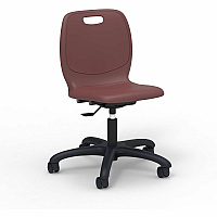 Lorell League Adjustable-Height Task Chairs Material: Polypropylene - Finish: Burgundy - Swivel, Casters, Versatile, Adjustable Seat, Swivel Caster, Dual Wheel Caster, Pneumatic Adjustment, 360&deg; Swivel, Hooded Caster, Swivel Casters - F (LLR83093BYPL)