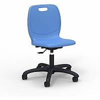 Lorell League Adjustable-Height Task Chairs Material: Polypropylene - Finish: Sky Blue - Swivel, Casters, Versatile, Adjustable Seat, Swivel Caster, Dual Wheel Caster, Pneumatic Adjustment, 360&deg; Swivel, Hooded Caster, Swivel Casters -  (LLR83093LBEPL)