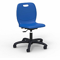 Lorell League Adjustable-Height Task Chairs Material: Polypropylene - Finish: Cobalt - Swivel, Casters, Versatile, Adjustable Seat, Swivel Caster, Dual Wheel Caster, Pneumatic Adjustment, 360&deg; Swivel, Hooded Caster, Swivel Casters - Fo (LLR83093MBEPL)