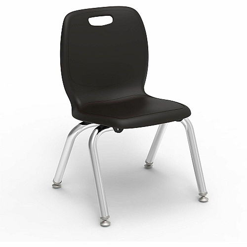 Lorell League Stacking Student Chairs Material: Polypropylene - Finish: Black - Stackable, Comfortable, Contoured Seat - For Student, Classroom (LLR99903BKPL)