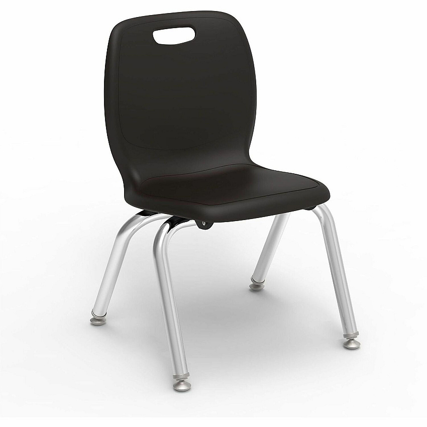 Lorell League Stacking Student Chairs Material: Polypropylene - Finish: Black - Stackable, Comfortable, Contoured Seat - For Student, Classroom (LLR99903BKPL)