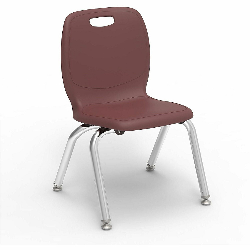 Lorell League Stacking Student Chairs Material: Polypropylene - Finish: Burgundy - Stackable, Comfortable, Contoured Seat - For Student, Classroom (LLR99903BYPL)