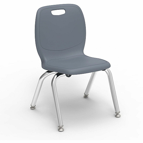 Lorell League Stacking Student Chairs Material: Polypropylene - Finish: Graphite - Stackable, Comfortable, Contoured Seat - For Student, Classroom (LLR99903GYPL)