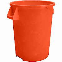 Carlisle Bronco Round Waste Containers Open Top - Round - Manual - For Food Service - Stackable, Durable, Reinforced, Ergonomic Handle, Integrated Cinch - 31.6" Height x 24.2" Width x 24.2" Depth - Linear Low-Density Polyethylene (LLDPE), Plast (84104424)