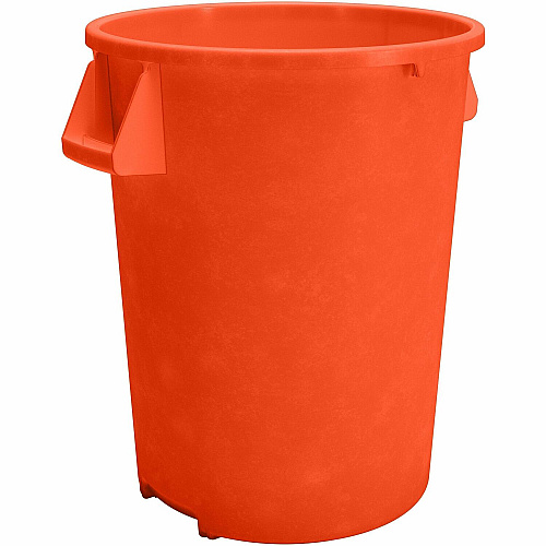 Carlisle Bronco Round Waste Containers Open Top - Round - Manual - For Food Service - Stackable, Durable, Reinforced, Ergonomic Handle, Integrated Cinch - 31.6" Height x 24.2" Width x 24.2" Depth - Linear Low-Density Polyethylene (LLDPE), Plast (84104424)