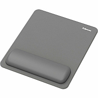 Fellowes Breyta Mousepad Wrist Rest - Gray 0.68" Height x 7.87" Width x 9.44" Depth - Gray - Dust Resistant - Mouse - Retail (100145420)