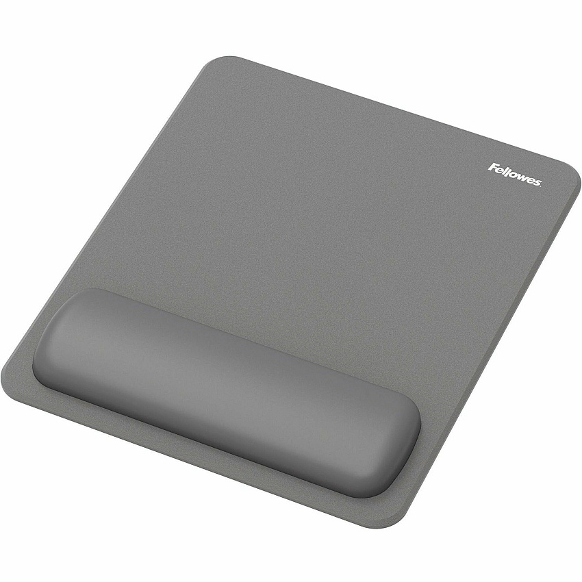 Fellowes Breyta Mousepad Wrist Rest - Gray 0.68" Height x 7.87" Width x 9.44" Depth - Gray - Dust Resistant - Mouse - Retail (100145420)