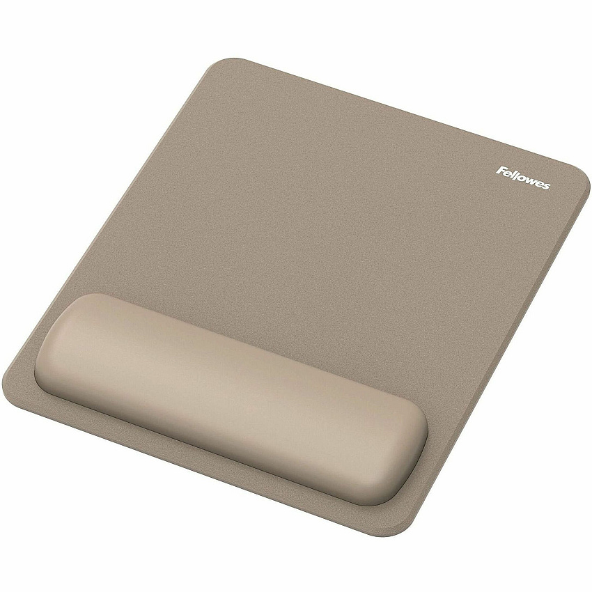 Fellowes Breyta Mousepad Wrist Rest - Sand 0.68" Height x 7.87" Width x 9.44" Depth - Sand - Dust Resistant - Mouse - Retail (100145443)