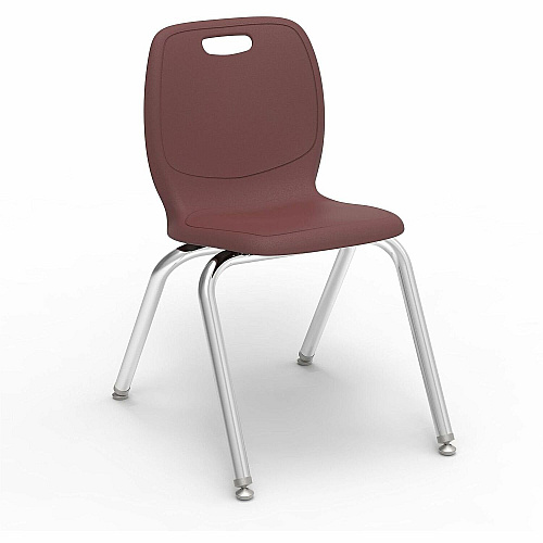 Lorell League Stacking Student Chairs Four-legged Base - Burgundy - Polypropylene (LLR99905BYPL)