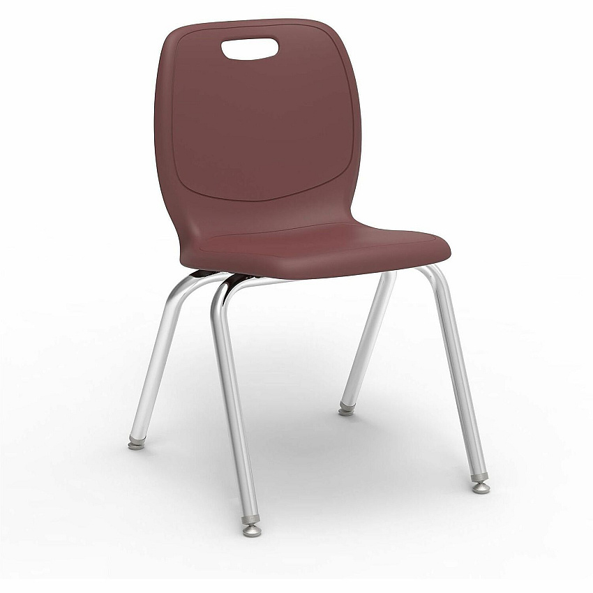 Lorell League Stacking Student Chairs Four-legged Base - Burgundy - Polypropylene (LLR99906BYPL)