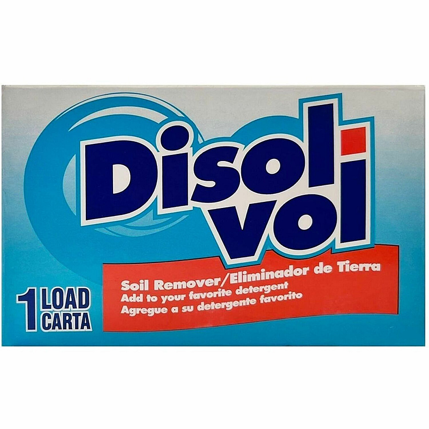 Disol-Vol Single-Use Powder Laundry Detergent Booster For Multipurpose - Powder - 320 oz (20 lb) - 1 Loads - Recommended For: Grease Remover, Oil Remover, Stain Remover, Dirt Remover, Grime Remover, Soil Remover - Blue - 100 Box (122695)