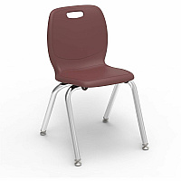 Lorell League Stacking Student Chairs Material: Polypropylene - Finish: Burgundy - Stackable, Comfortable, Contoured Seat, Easy to Clean - For Student, Classroom (LLR99904BYPL)