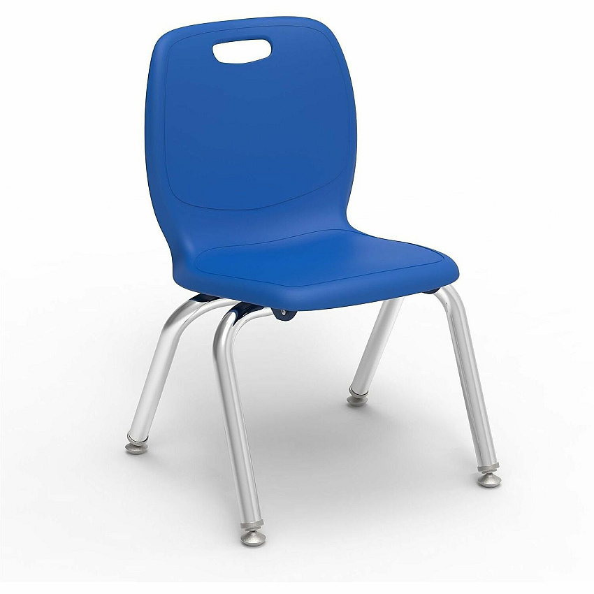 Lorell League Stacking Student Chairs Material: Polypropylene - Finish: Cobalt - Stackable, Comfortable, Contoured Seat - For Student, Classroom (LLR99903MBEPL)