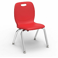 Lorell League Stacking Student Chairs Material: Polypropylene - Finish: Red - Stackable, Comfortable, Contoured Seat - For Student, Classroom (LLR99903RDPL)