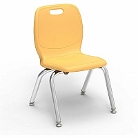 Lorell League Stacking Student Chairs Material: Polypropylene - Finish: Squash - Stackable, Comfortable, Contoured Seat - For Student, Classroom (LLR99903YWPL)
