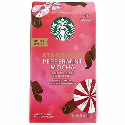 Starbucks K-Cup, Ground Peppermint Mocha Flavored Coffee Light - K-Cup, Ground - Peppermint Mocha (42734)