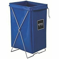 Royal Basket Trucks Hamper Kit 29.98 gal - 30" Height x 15" Width x 17" Depth - Easy to Clean, Mold Resistant, Mildew Resistant, UV Resistant, Damage Resistant, Compact, Foldable, Durable - Blue - Vinyl, Galvanized Steel (R00BBXHBK)