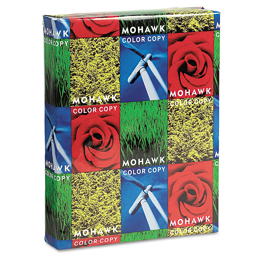 Mohawk Color Copy 98 Paper and Cover Stock, 98 Bright, 28 lb Bond Weight, 8.5 x 11, Bright White, 500/Ream (12203)
