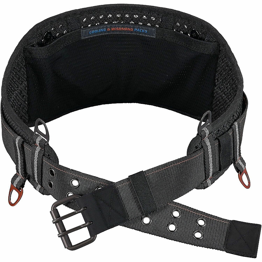 Ergodyne Arsenal 5557 7" Padded Tool Belt with Tool Tethering Attachment Point Adjustable - 5.07 lb Load Capacity - Extra Small (XS)/Small (S) - Buckle Attachment - Black - Polyester - 1 / Each (13683)