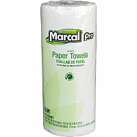 Marcal Pro 2-Ply Paper Towels 2 Ply - 8" Width x 11" Length - 85 Sheets/Roll - 1 3/5" Core - White - Fiber Paper (0635012)