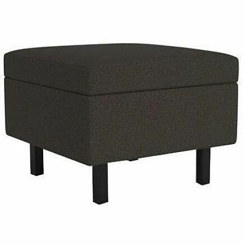 Safco Movvi Modular Single-Seat Lounge Seat with No Back/Arms 18.5" Height x 24" Width x 24" Depth - Material: Fabric - Finish: Dorset Slate - Modular, Comfortable, Long Lasting, Durable, Upholstered - For Lounge (MISSBNDT16)