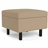 Safco Movvi Modular Single-Seat Lounge Seat with No Back/Arms 18.5" Height x 24" Width x 24" Depth - Material: Fabric - Finish: Dorset Taupe - Modular, Comfortable, Long Lasting, Durable, Upholstered - For Lounge (MISSBNDT08)