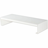 Victor MagnaTrack All-Steel Monitor Riser Computer Monitor Display Type Supported - 4" Height x 8" Width - Desktop - Steel, Solid Steel - Arctic White - For Monitor, Office, Studio, Home - Ergonomic, Comfortable, Non-slip Base, Sturdy, Robust, Du (MT200W)
