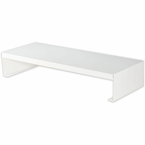 Victor MagnaTrack All-Steel Monitor Riser Computer Monitor Display Type Supported - 4" Height x 8" Width - Desktop - Steel, Solid Steel - Arctic White - For Monitor, Office, Studio, Home - Ergonomic, Comfortable, Non-slip Base, Sturdy, Robust, Du (MT200W)