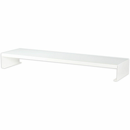 Victor MagnaTrack All-Steel Monitor Riser Computer Monitor Display Type Supported - 4" Height x 8" Width - Desktop - Steel, Solid Steel - Arctic White - For Monitor, Office, Studio, Home - Ergonomic, Comfortable, Non-slip Base, Sturdy, Robust, Du (MT210W)