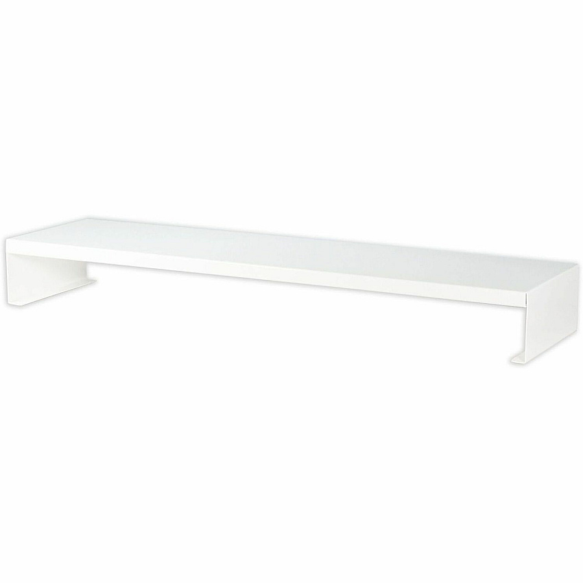 Victor MagnaTrack All-Steel Monitor Riser Computer Monitor Display Type Supported - 4" Height x 8" Width - Desktop - Steel, Solid Steel - Arctic White - For Monitor, Office, Studio, Home - Ergonomic, Comfortable, Non-slip Base, Sturdy, Robust, Du (MT210W)