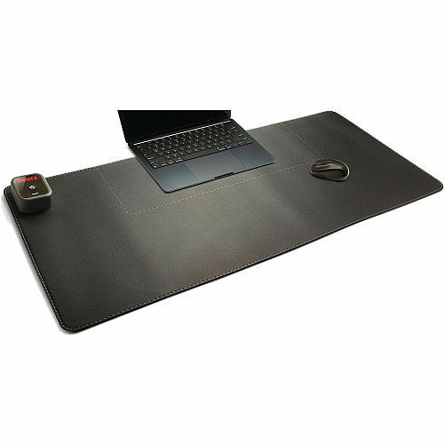 Victor Heetz Grounding Desk Pad Rectangular - 31.5" Width x 11.80000" Depth - Faux Leather - Black (HTZ410G)