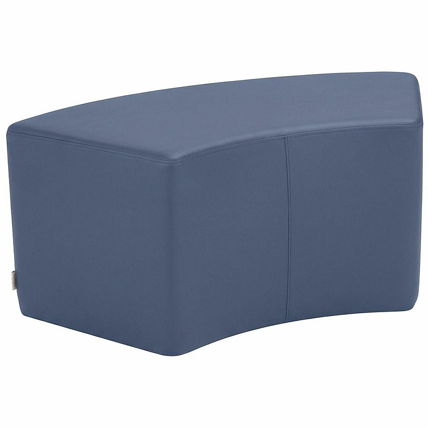 Learniture Shapes Series II S-Curve Soft Seating Vinyl Seat Material - Engineered Wood Frame Material - Navy - Foam (LNT1013266A)