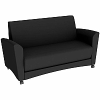 Learniture Shapes Series II Common Area Sofa 48.50" Seat Width - Wood Frame - 60" x 29" x 26" Overall Dimension - Foam Seat (LNT1700BK)