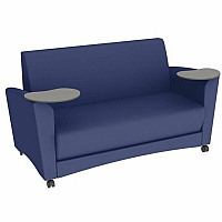 Learniture Common Area Sofa with Tablet Arms 48.50" Seat Width - Wood Frame - 63.3" x 29" x 33.3" Overall Dimension - Polyurethane, Foam Seat (LNT1701266CS)