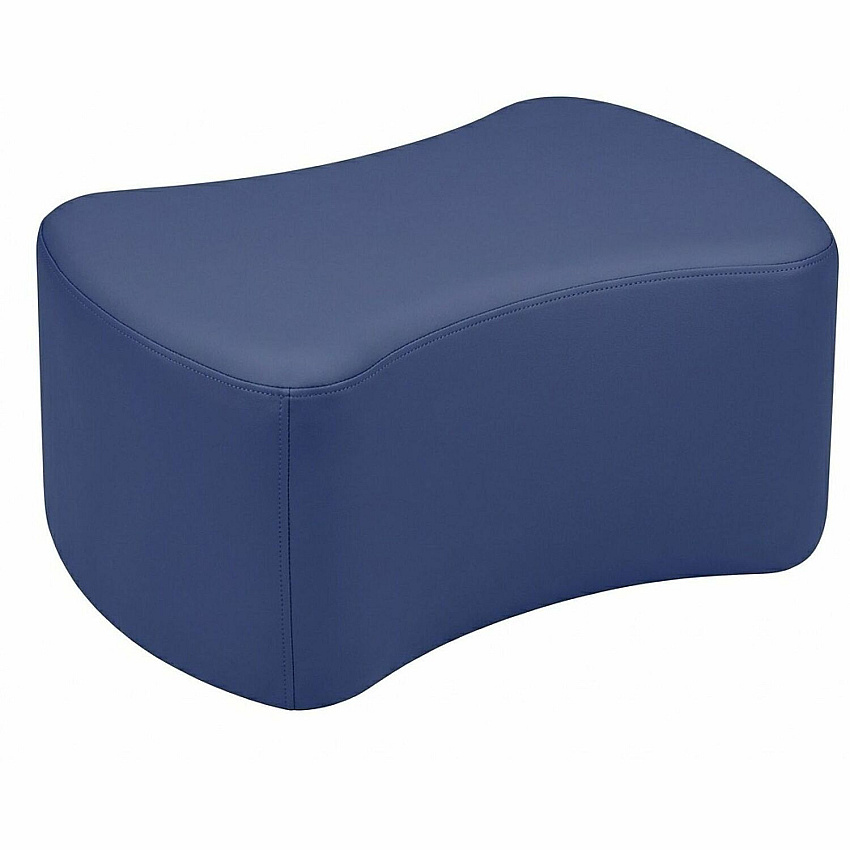 Learniture Shapes Series II Bowtie Modular Soft Seating Vinyl Seat Material - Engineered Wood Frame Material - Navy - Foam (LNT1016266A)