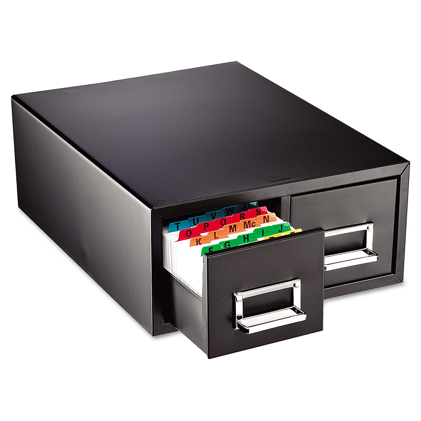 SteelMaster Drawer Card Cabinet Holds 3,000 4 x 6 cards, 14 1/2 x 16 x 6 1/4 (263F4616DBLA)