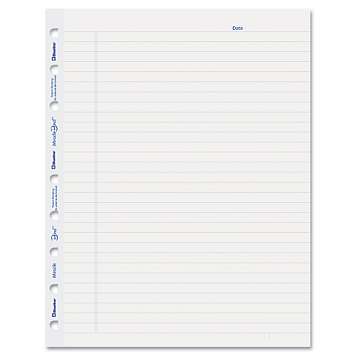 Blueline MiracleBind Ruled Paper Refill Sheets for all MiracleBind Notebooks and Planners, 9.25 x 7.25, White/Blue Sheets, Undated (AFR9050R)