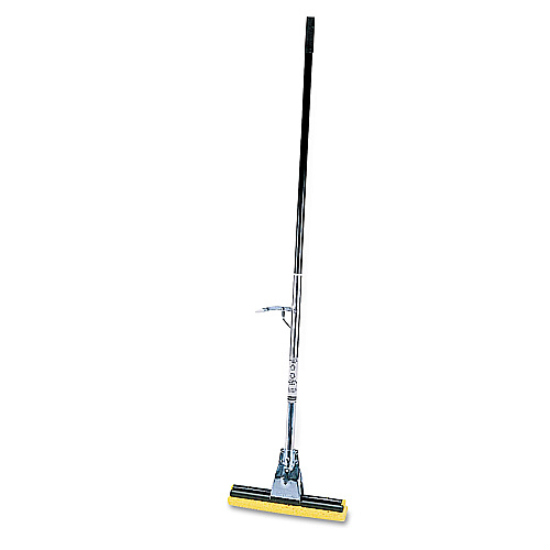 Rubbermaid Commercial Steel Sponge Mop, 12" Wide Yellow Cellulose Sponge Head, Bronze Steel Handle (6435BZE)
