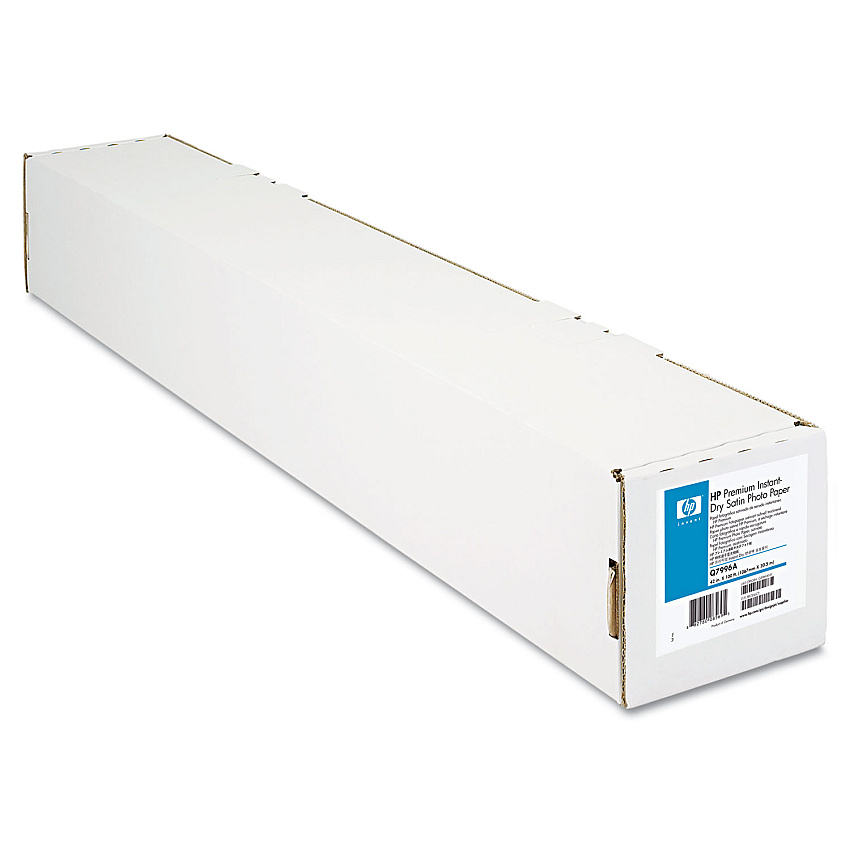 HP Premium Instant-Dry Photo Paper, 42" x 100 ft, Satin White (Q7996A)